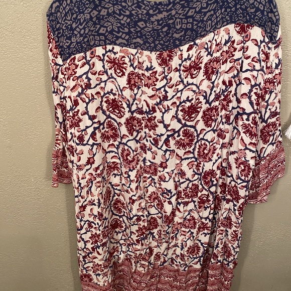 Style & Co burgundy, ivory, and navy dress - Picture 5 of 5